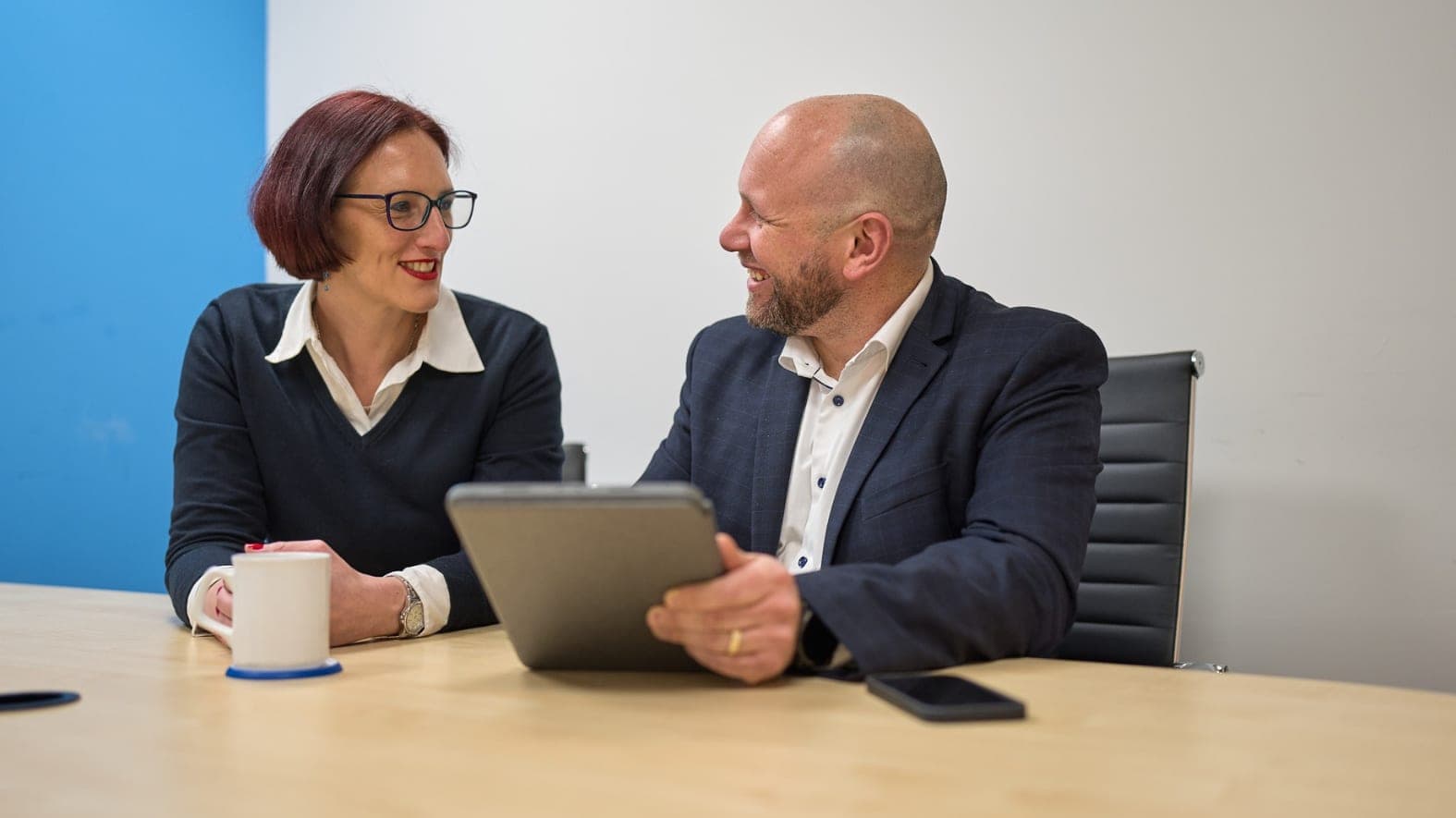 Techcare Networks team collaborating on network infrastructure project